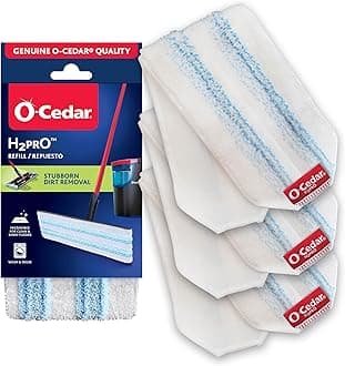 Genuine H2prO Mop Pads (Pack of 3) | Machine Washable | Reusable | Microfiber Mop Head Replacements