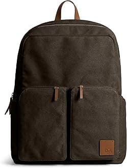 DailyObjects Field Backpack | Casual Laptop Bag with Luggage Sleeve | Unisex Travel Backpack | Made of Durable Canvas Material | Zippered Compartments with Pockets