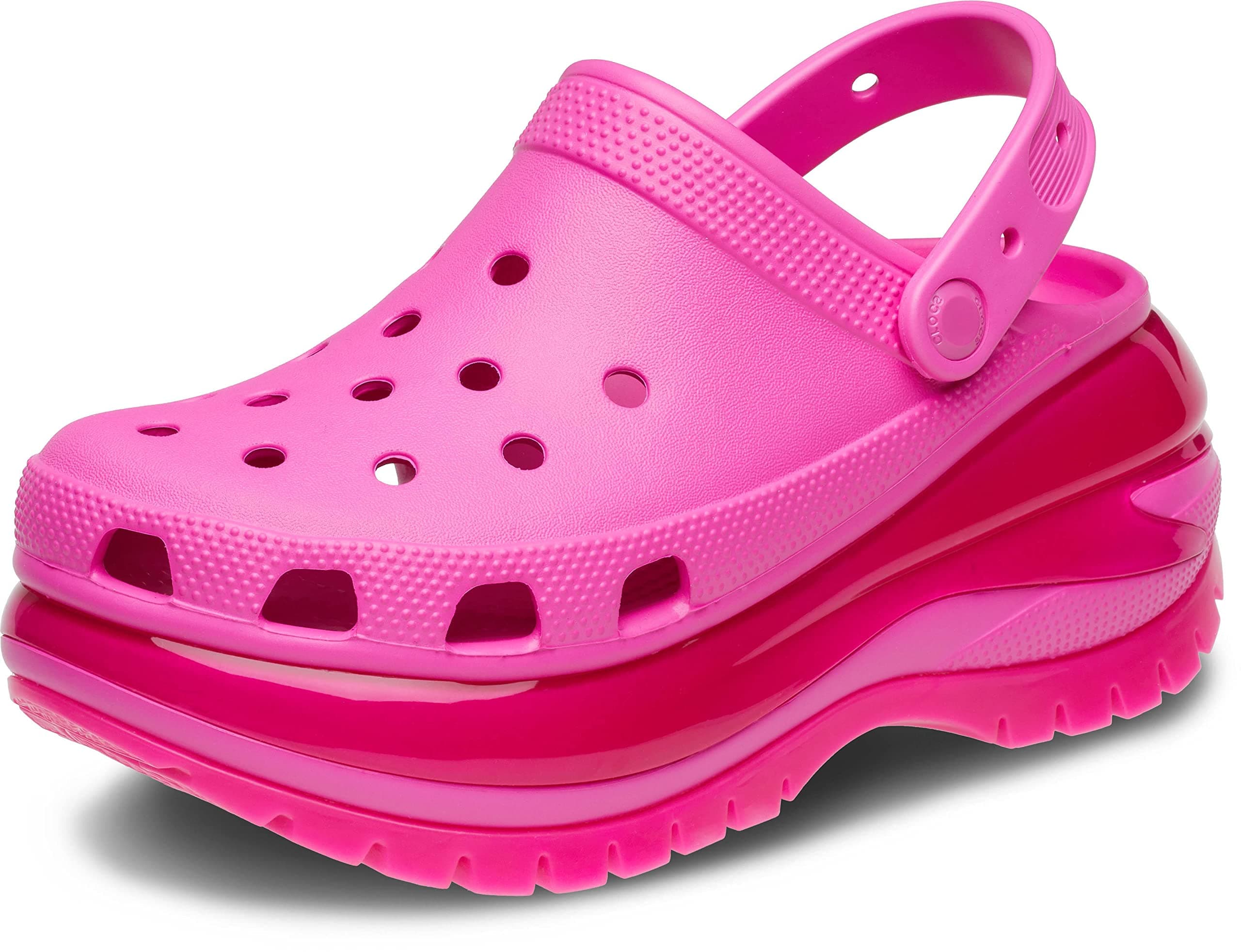 Crocs Sport Sandals Mega Crush Clogs Pink 207988-6UB-2023T Town Street Casual Leisure (Pink/23.0/Men's,Lady's)