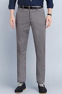 Men's Slim Fit Flexi Waist Casual Pants | Stretchable Chinos | Stylish Office Fashion Trousers