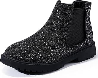 Girls Boots Kids Ankle Boots Zipper School Shoes Elegant Big Kid Fashion Winter Boots Zip-up Short Flat Bootie for Junior/Yourth