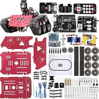 ELEGOO Conqueror Robot Tank Kit with UNO R3 for Arduino Robotics for Kids Ages 8-12 12-16 STEM Science Kits Coding Robots Toys for 8+ Year Old Boys Girls Teens Circuits Engineering Building Project