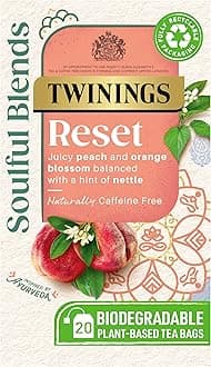 Twinings Soulful Blends Reset Inspired by Ayurveda -Juicy Peach & Orange Blossom Herbal Tea Infusion with Nettle - 20 x Biodegradable Tea Bags