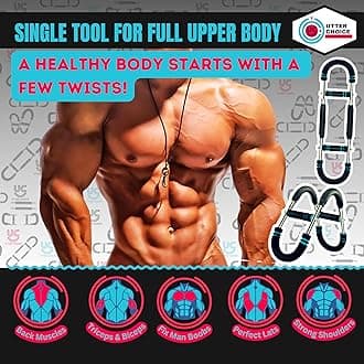 Gorilla Bar Twister Arm Trainer for Men, Adjustable 30-120 lbs Chest Exerciser , Portable Arm & Chest Workout Equipment for Men and Women with Anti Slip Handle and Carry Bag