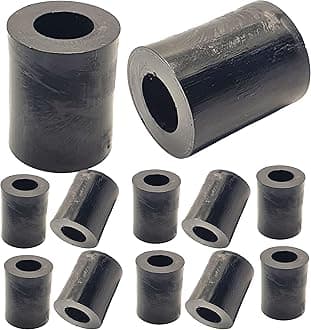 Pack of 12 M6 x 15mm Black Nylon Spacers and Standoff Washers for M3, M4, M5, M6, M8 Screws, Lengths 3mm to 30mm