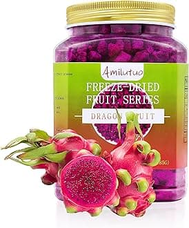 Freeze-Dried Dragon Fruit, Freeze-Dried Fruit, 183g/6.5202, No Added Sugars, Dry Dragon Frui-t, ideal for Infusing Drinks, Baked Goods and Water