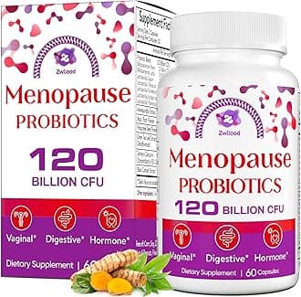 Menopause Supplements for Women, 120 Billion CFU Menopause Probiotics for Women, All-Natural Probiotic for Hot Flashes Menopause, Night Sweats, Mood Swings, Gut and Hormone - 60 Herbal Capsules