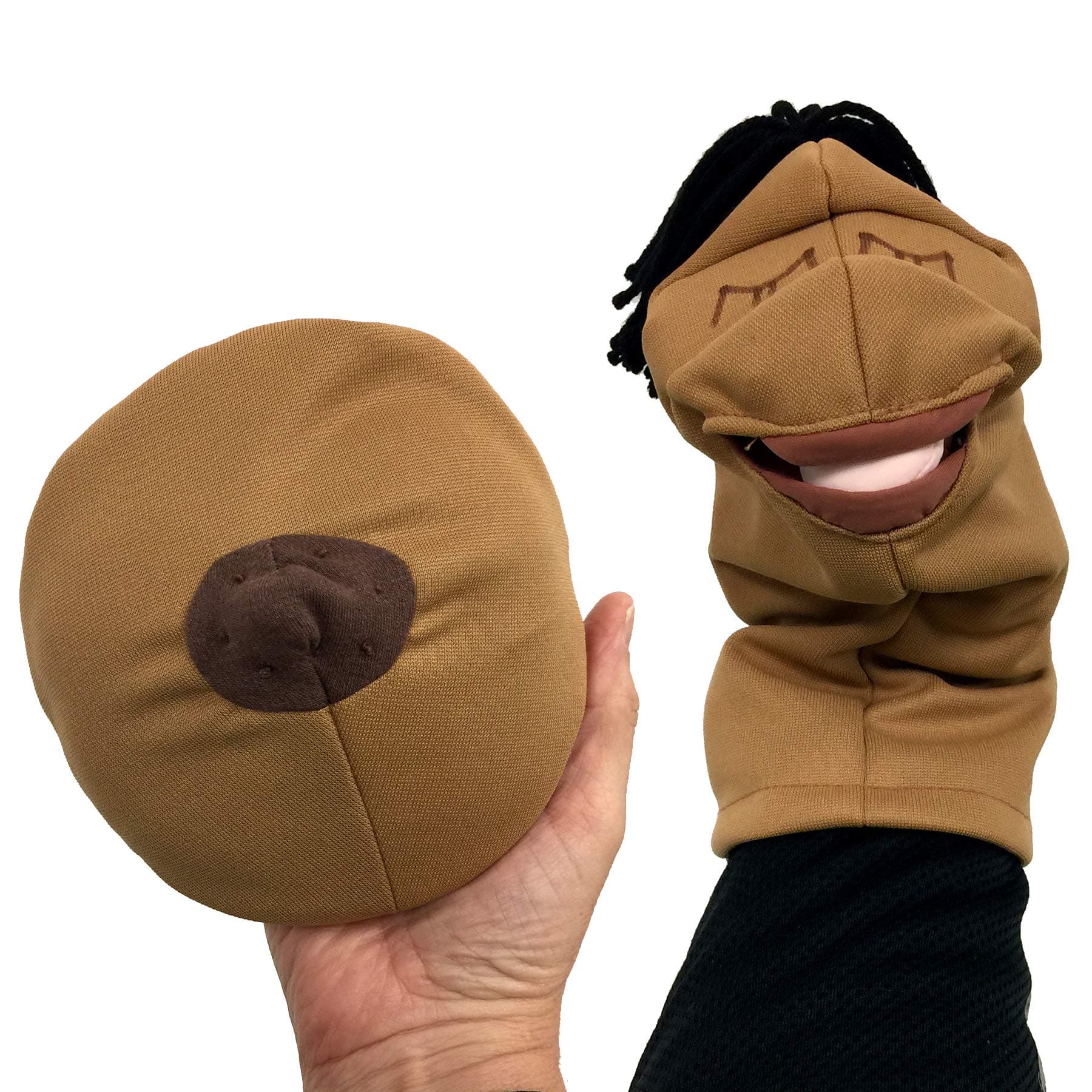 Cloth Breast and Hand Puppet Model Set Brown