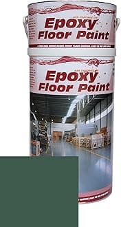 Epoxy Resin Floor Paint by Ask Coatings. for Garage, Industrial and Domestic. 5L (Green)