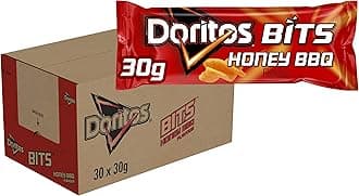 DoritosCrisps | Doritos Bits | Doritos Bits Twisties Honey BBQ Red | 30 Bags | Doritos Box | 31.74 Ounce Total Weight