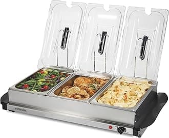 Proctor Silex 34300 Buffet Server & Warming, 3 Tray, Stainless Steel