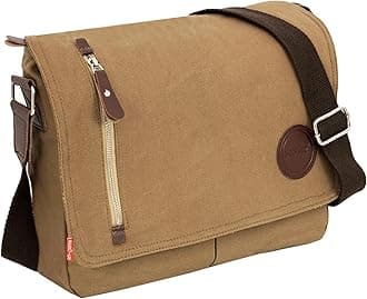 Storite Canvas Sling Cross Body Travel Office Business Satchel Messenger One Side Shoulder Bag for Men & Women