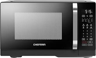 MicroCrisp Countertop Microwave Oven and Convection Oven, with Integrated Crisper, Guided Touchscreen Interface, 10 Power Levels, Mute Function, and Eco Mode, 1800W and 0.8 Cu. Ft. - Black
