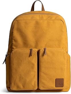 DailyObjects Field Backpack | Casual Laptop Bag with Luggage Sleeve | Unisex Travel Backpack | Made of Durable Canvas Material | Zippered Compartments with Pockets