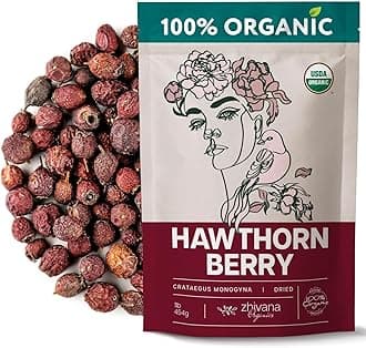Organic Hawthorn Berry Tea (16 oz.) - Hawthorn Tea, Hawthorne Berries - High Blood Pressure, Heart Health Support, Relaxation