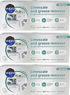 Washing Machine 3in1 Limescale Descaler & Detergent Remover 36 x 50g Sachets (3 Packs)