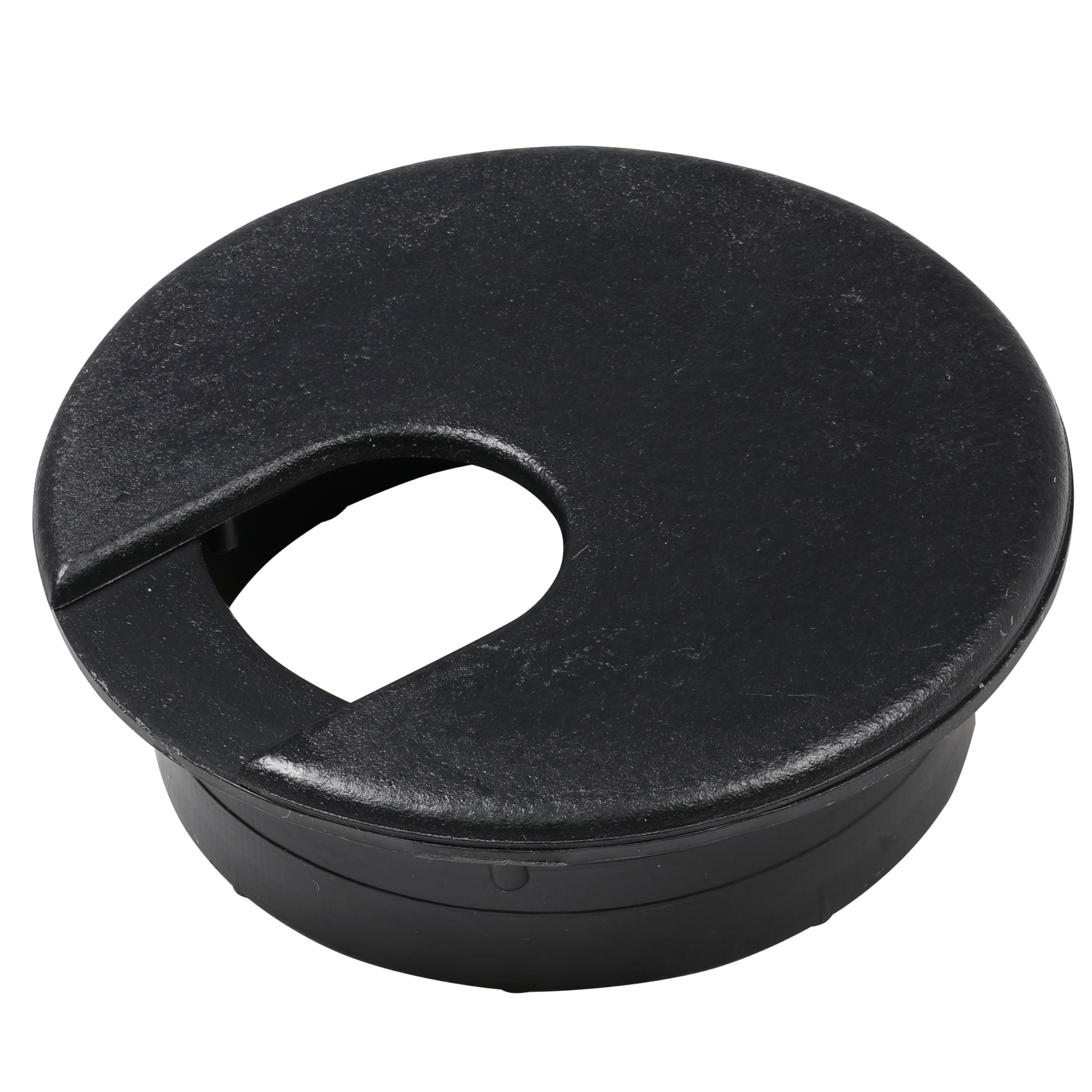 Rok Hardware 2" (51mm) Black Round Computer Desk Table Port Wire Cable Cord Organizer Hole Cover Grommet, ROKRG2BLK