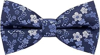 Men's Bow Ties Pre-Tied Adjustable Fun Pattern Bow Ties for Men