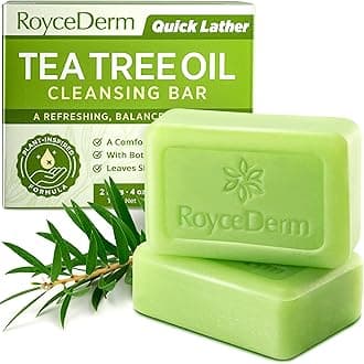 Tea Tree Cleansing Bar Soap – Refreshing Body & Face Cleanser for Oily & Sweat-Prone Skin, Deep Clean Feel, Quick Lather, Plant-Inspired Formula