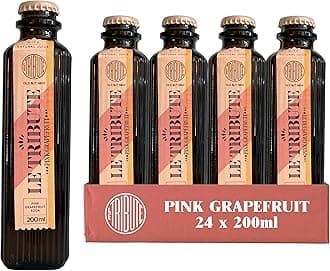 Pink Grapefruit Soda | Case of 24 x 200ml Bottles | Multipack | Made with Natural Grapefruit, Orange and Lemon Juice | Premium Mixer | Perfect for a Paloma Cocktail