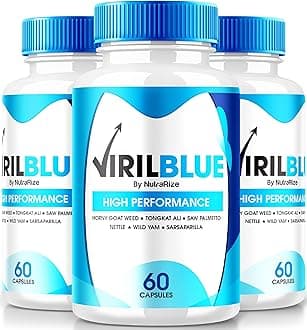 (3 Pack) VirilBlue Capsules for Men, Viril Blue Male Supplement, All-Natural Formula to Support Performance and Confidence, Premium Nutrition for Overall Health, Official Pills Review (180 Capsules)