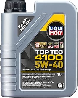 Liqui Moly (3700) 5W-40 Top Tec 4100 Low Ash Synthetic Motor Oil -1 Liter Bottle