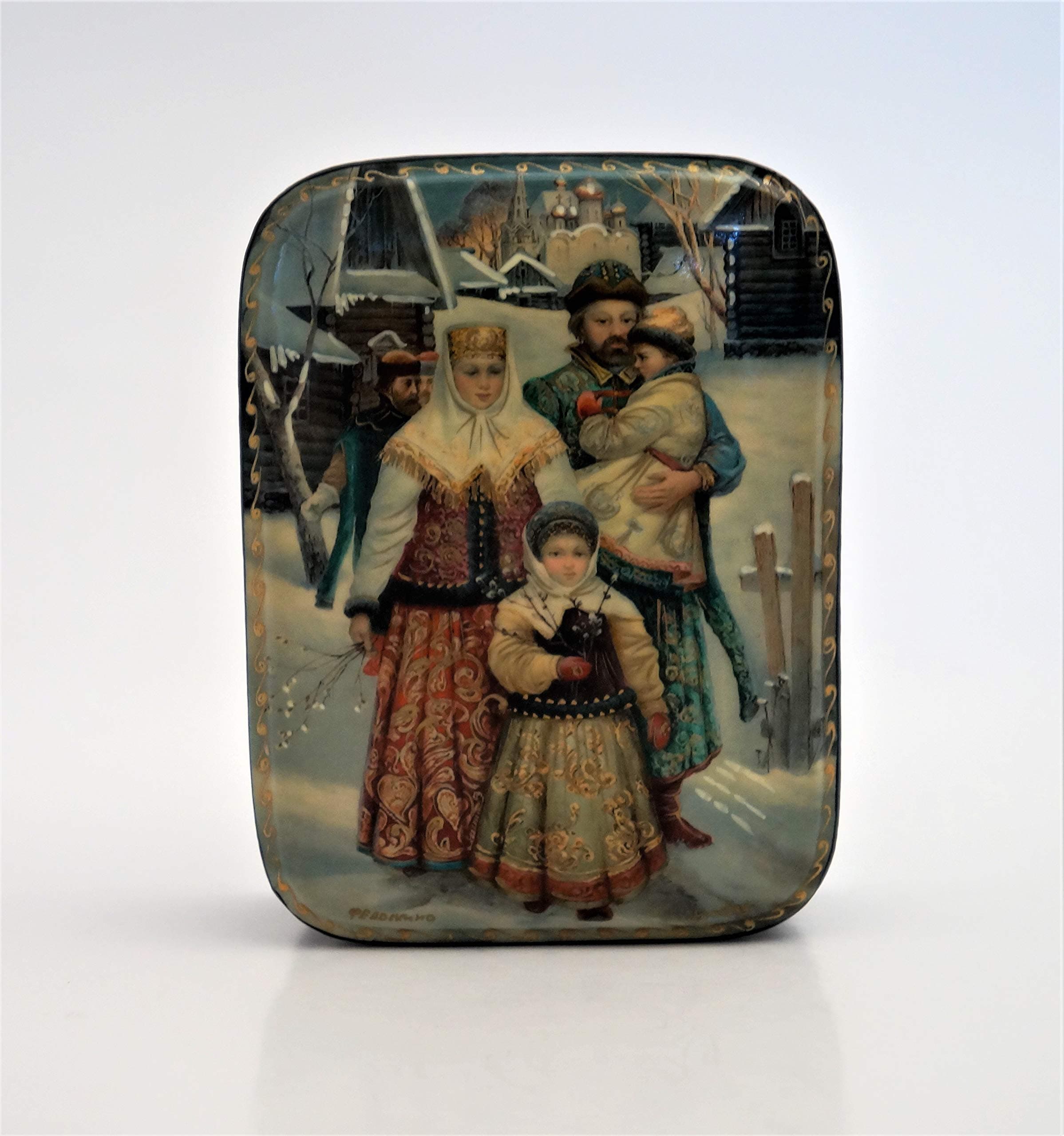 Kholui Lacquer Box"Snowmaiden"