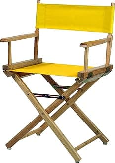 Casual Home 200-00/021-34 Director's Chair 18" - Classic Height Natural Frame/Gold Canvas