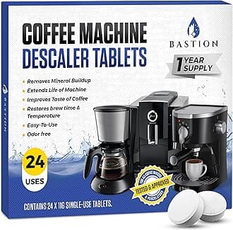 Coffee Machine Descaler Cleaner Tablets 24-Pack | For Keurig, Nespresso, Brev...