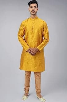 Silk Blend Men's Kurta Pyjama Set/Kurta Pajama for Men