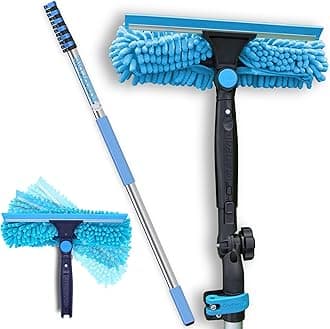 IGAD Pole Professional Telescopic Window Cleaning Kit 24 Foot (7m) Extension Pole and Single Pivot 10"(25cm) Window Squeegee, Window cleaning washer tools