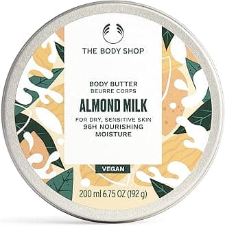 The Body Shop Almond Milk Body Butter - Nourishing & Moisturizing Skincare for Dry and Sensitive Skin – Vegan - 6.75 Oz