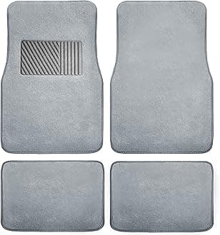 F14403GRAY Gray Carpet Floor Mat with Heel Pad (Deluxe)
