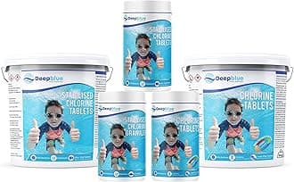 Deep Blue - 200g STABILISED Chlorine Tablets 1kg SLOW RELEASE