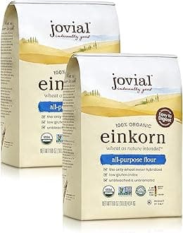 Organic Einkorn Unbleached All Purpose Flour - Bread Baking Flour for Sourdough, High Protein, Non-GMO, For Organic Pizza & Pasta, European Italian Made, Glyphosate Free - 10 Lb, 2 Pack