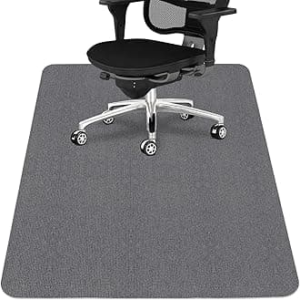 Sycoodeal Office Chair Mat for Hardwood Floor,Office Computer Gaming Chair Mat for Tile Floor,Large Floor Protector Rug,Anti-Slip,Easy to Clean,Grey(48"x55")