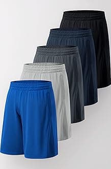 Men's Athletic Shorts with Pockets and Elastic Waistband Quick Dry Activewear Workout Shorts for Men