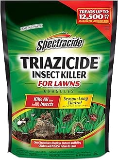 Triazicide Insect Killer For Lawns, 10 Pounds, Granules Kill Listed Lawn-Damaging Insects, 4 Pack