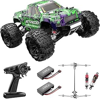 Jetwood 1/16 Fast Remote Control Car for Adults, Electric 4WD RTR RC Cars, High Speed RC Truck Gifts for Boys, Max 38 kph Offroad RC, JC16W with 2 Batteries
