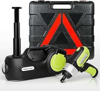 E-HEELP - 12V Electric Jack Kit for 5-Ton Cars, with Impact Wrench, Inflation Pump, LCD Display and Tire Pressure Monitor, 14–36 cm Lift Height