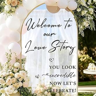 Wedding Welcome Signs To Our Sign Decals Selfie Mirror For Weddings Party Entry Sticker Decor Vinyl Letter Decal Bridal Shower Marriage Reception