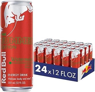 Energy Drink, Watermelon, 12 fl oz (24Count), Red Edition