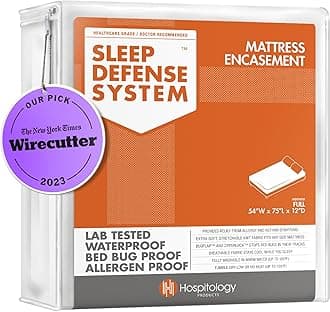 12 - 18 Deep , Full 12 Standard : The Original Sleep Defense System - Waterproof / Bed Bug / Dust Mite Proof - PREMIUM Zippered Mattress Encasement & Hypoallergenic Protector - 54-Inch by 75-Inch, Full - Standard 12"