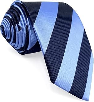 S&W SHLAX&WING Necktie for Men Striped Ties Green Yellow Blue for Business Suits