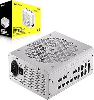 RM1000x Shift Fully Modular ATX Power Supply - 80 Plus Gold - ATX 3.1 - PCIe 5.1 - Zero RPM - Modular Side Interface - White