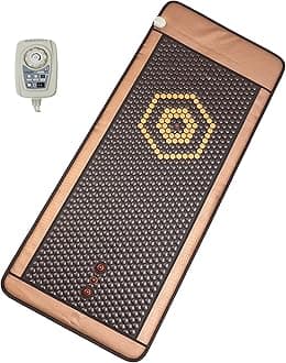 - TourmaVital Infrared Heating Mat | Pain Relief Full Body Massage Thermal Therapy with Germanium Stones