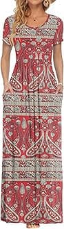 Maxi Dress for Women - Summer Casual Long Dresses for Ladies with Pockets