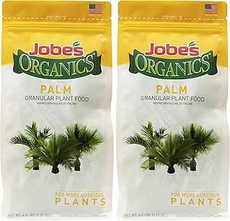 Jobe’s Organics Granular Fertilizer, Organic Fertilizer for Palm Trees and Plants, 4 lbs Bag (Pack of 2)