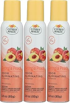 Citrus Magic Odor Eliminating Air Freshener Spray, Georgia Peach, 3-Ounce, Pack of 3