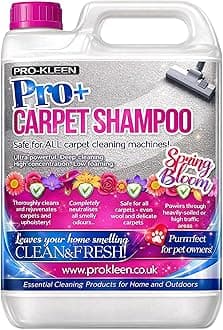 Pro+ Carpet Shampoo and Upholstery Cleaning Solution - 4-in-1 Concentrate - Suitable for All Machines 5L (Spring Blossom)